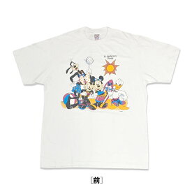 フォートローダーデールのミッキーマウス ミニーマウス ドナルドダック グーフィー プリントTシャツ XL ホワイト 古着Tシャツ t220603-10