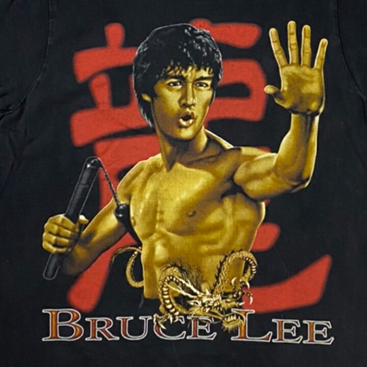 楽天市場 ブルース リー イラスト バックプリントtシャツ M ブラック 古着 ユーズド T2609 10 神戸パティーナ