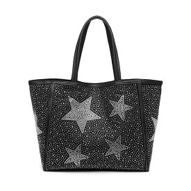 【BAILA 掲載商品】星柄トートバッグ ラインストーン スタッズ ポーチ付き 2点セット A4 軽量 大容量 グッシオイタリー コスメ 収納 キラキラ 華やか おしゃれ エレガンス ビジネス オフィス 仕事 通勤 フォーマル イチオシ 170998