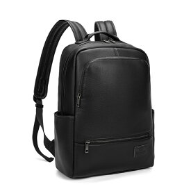 【MENSCLUB 5月号掲載】リュック メンズ 軽量 薄型 大容量 収納力 撥水 多機能 通勤 通学 出張 ビジネス PUレザー ビジネスリュック 2WAY バッグパック A4 14インチノートPC対応 50代 40代 30代 20代 レザーバッグ 198061 グッシオ