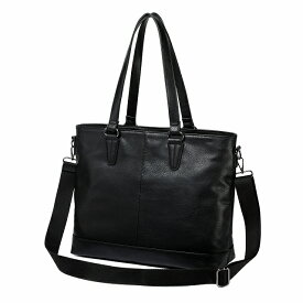 トートバッグ メンズ 大容量 撥水 軽量 a4 14インチpc収納 ビジネス 通勤 通学 2way puレザー ビジネスバッグ ショルダーバック おしゃれ 50代 40代 30代 20代 198013 グッシオ