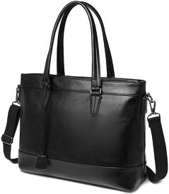 ビジネスバッグ メンズ 大容量 撥水 PUレザー a4 14インチ pc収納 自立 ビジネス カジュアル 通勤 就職 2way ビジネストート リクルートバッグ トートバッグ ブリーフケース 198028 グッシオ