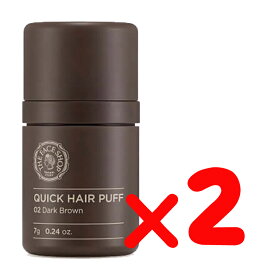 ザフェイスショップ THE FACE SHOP クイックヘアパフ2個 #02 Dark Brown