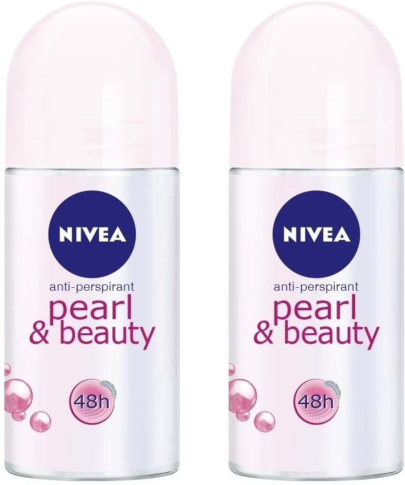NIVEA ニベア Pack of 2 on beauty 迅速な対応で商品をお届け致します pearl 市販 パールそしてビューティー制汗剤デオドラントロールオン女性のための2x50mlDeodorant roll