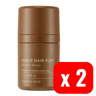 【THE FACE SHOP】クイックヘアパフ 03ライトブラウン 7g×2個セット + まとめ買いお得 / ザフェイスショ…