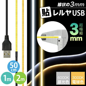 LEDe[vCg [ɍ] 3mm \ USBiF/dF 50cm 1m 2mj胀邢{ LEDCgEʃe[vōDȏꏊɓ\t\EUSBd V[ nk k d L