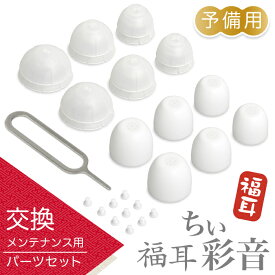 交換パーツセット 福耳 ちい彩音（ちいさいおん）専用 メンテナンス用 耳栓フィルター10個 イヤーピース6種類 付属