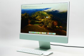 【中古】Apple iMac 24インチ 4.5K Retinaディスプレイモデル M1(8コアCPU/7コアGPU) 256GB グリーン MJV83J/A