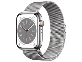 【中古(未使用買取品)】Apple Watch Series 8 GPS+Cellularモデル 45mm MNKJ3J/A [シルバーステンレススチールケース/シルバーミラネーゼループ]