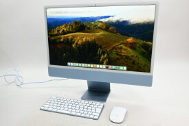 【中古】Apple iMac 24インチ 4.5K Retinaディスプレイモデル M3(8コアCPU/8コアGPU) 256GB ブルー MQRC3J/A