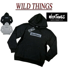 【2色4サイズ】 gn041 新品 WILD THINGS ワイルドシングス BOX REF HOODY リフレクタープリント プルオーバー スウェットパーカー WT21135N メンズ アメカジ アウトドア クルーネック フード トレーナー スエット 裏毛 【smtb-kd】