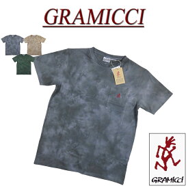 【3色5サイズ】 gn181 新品 GRAMICCI グラミチ ONE POINT TEE ランニングマン刺繍 胸ポケット付 半袖 タイダイ Tシャツ 1948-STS-TD メンズ アメカジ アウトドア ティーシャツ 【smtb-kd】