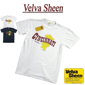 【2色4サイズ】 je281 新品 Velva Sheen USA製 CINCINNATI AMERICA TEE 半袖 スラブ Tシャツ 162180 メンズ ベルバシーン ティーシャツ イエローレーベル Made in USA 【smtb-kd】