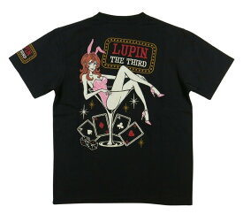 【4サイズ】 nc331 新品 LUPIN THE THIRD ルパン三世 50周年記念モデル 峰不二子刺繍 半袖 Tシャツ LPN-2102 メンズ 50th ANNIVERSARY SHORT SLEEVES T-SHIRT ティーシャツ ヴァンソン 【smtb-kd】