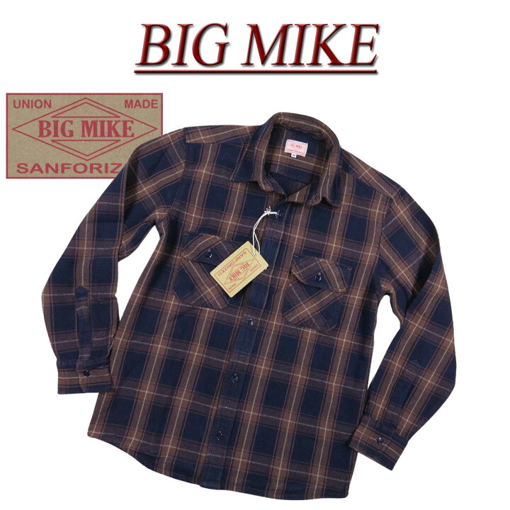 楽天市場】【4サイズ】 ad122 新品 BIG MIKE 復刻 長袖 チェック 