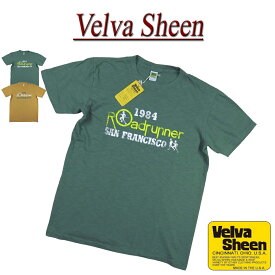 【2色4サイズ】 je642 新品 Velva Sheen USA製 1984 ROADRUNNER TEE 半袖 スラブ Tシャツ 1621100 メンズ ベルバシーン ティーシャツ イエローレーベル Made in USA 【smtb-kd】