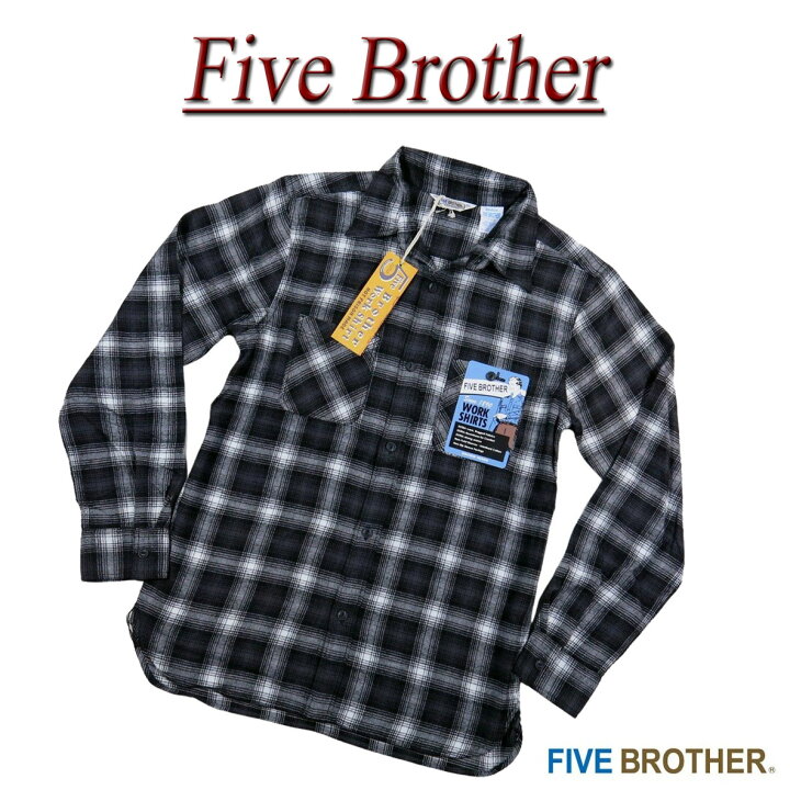 楽天市場】【4サイズ】 je841 新品 FIVE BROTHER オンブレチェック 
