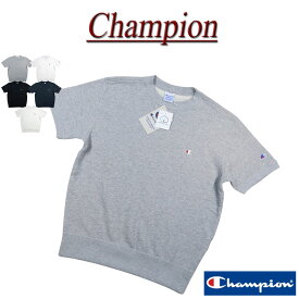 【5色5サイズ】 ch911 新品 Champion ベーシック USAコットン ワンポイント刺繍 半袖 無地 スウェットシャツ C3-X013 メンズ チャンピオン CVC フレンチテリー 裏毛 COTTON USA アメリカ綿 BASIC トレーナー スエット 【smtb-kd】