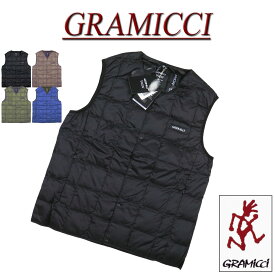 【4色5サイズ】 gn541 新品 GRAMICCI × TAION グラミチ × タイオン コラボ INNER DOWN VEST Vネック インナー ダウンベスト G2FU-J083-TG メンズ アウトドア 【smtb-kd】