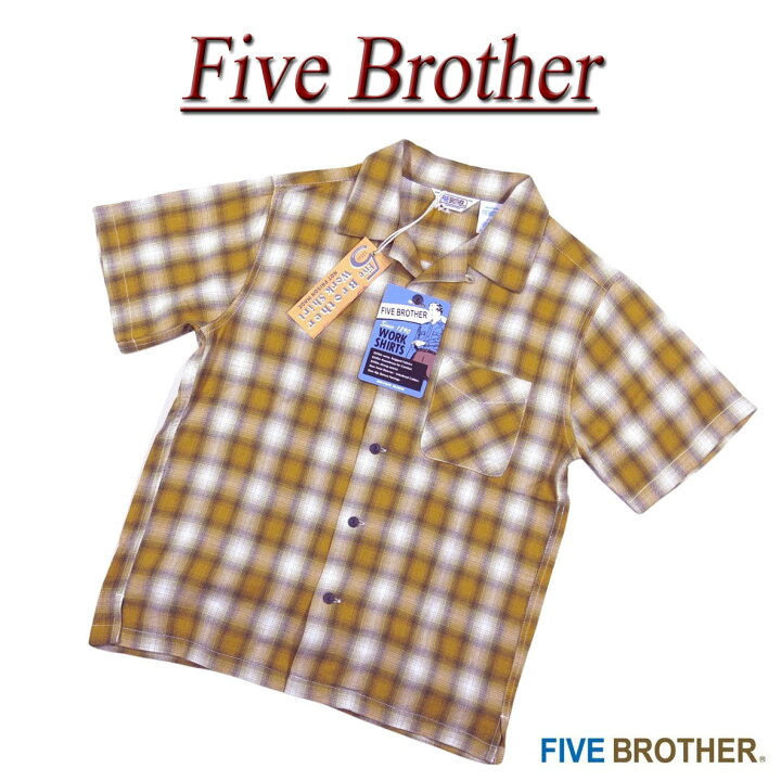 楽天市場】【4色4サイズ】 jd511 新品 FIVE BROTHER オンブレチェック 