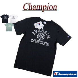 【3色4サイズ】 jf455 新品 Champion トリコロールタグ USAコットン カレッジプリント 半袖 Tシャツ C3-V318 メンズ チャンピオン 染み込みプリント アメリカ綿 COTTON USA ティーシャツ トリコタグ 【smtb-kd】