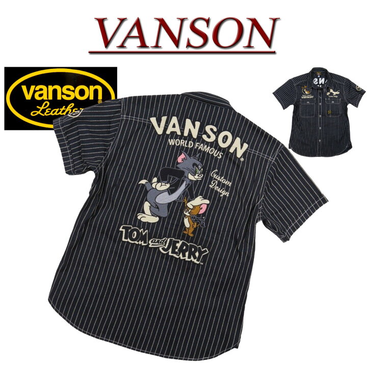 楽天市場】【4サイズ】nd481 新品 VANSON × TOM & JERRY トムと  