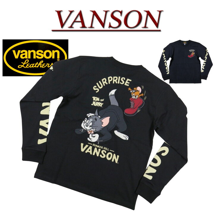 楽天市場】【4サイズ】 nd541 新品 VANSON × TOM & JERRY コラボ トム 