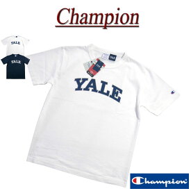 【2色4サイズ】 jg931 新品 Champion × YALE コラボ USA製 カレッジプリント 半袖 Tシャツ C5-Z302 メンズ チャンピオン × イエール大学 T1011 ティーテンイレブン 染み込みプリント HEAVY WEIGHT JERSEY Made in USA 【smtb-kd】