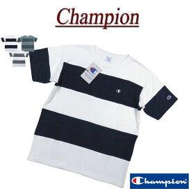 【5/27再入荷! 2024春夏 3色3サイズ】 jh071 新品 Champion ベーシック USAコットン パイル地 半袖 パネルボーダー Tシャツ C3-X360 メンズ チャンピオン BASIC ベーシック CVC TERRY CLOTH COTTON USA アメリカ綿 タオル地 【smtb-kd】