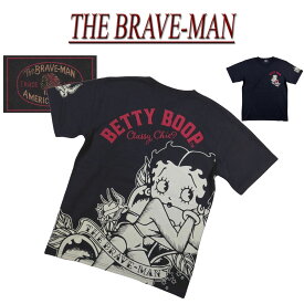 【2024春夏 4サイズ】 nd781 新品 THE BRAVE-MAN × BETTY BOOP ザ・ブレイブマン × ベティ・ブープ コラボ 刺繍 半袖 Tシャツ BBB-2419 メンズ SHORT SLEEVES T-SHIRT ティーシャツ 【smtb-kd】