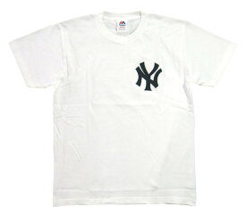 【2色5サイズ】 jc851 新品 MAJESTIC 当店別注モデル! ニューヨーク ヤンキース フェルト ワッペン 半袖 Tシャツ MM01-NY-9S45 メンズ マジェスティック New York Yankees MLB OFFICIAL WEAR NY ティーシャツ 【smtb-kd】