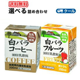 白バラ　コーヒー・フルーツ選べるセット2種類×6本【200ml×12本入】クール便　紙パック