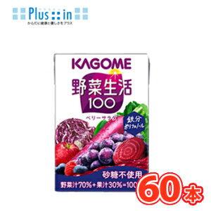 カゴメ 野菜生活100 ベリーサラダ 100ml×30本×2ケース/フルーツジュース・果実ジュース/フルーツ・野菜ジュース KAGOME/野菜生活100/まとめ買い