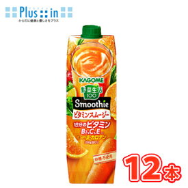 カゴメ　野菜生活100 Smoothie ビタミンスムージー黄桃＆バレンシアオレンジMix 1000g紙パック 6本入/2ケース 〔野菜ジュース スムージー ビタミン　食物繊維　ピーチ　オレンジ〕
