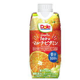 雪印 メグミルク　Dole Juicy Plus 1日分のマルチビタミン　330ml×12本入【1ケース】紙パック