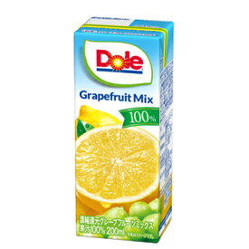 雪印 メグミルク　Dole グレープフルーツミックス100％　LL200ml×18本入　紙パック　　〔ドール　果汁100％ フルーツジュース グレープフルーツジュース〕
