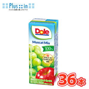 雪印 メグミルク Dole マスカットミックス100% LL200ml×18本入/2ケース 紙パック  〔ドール 果汁100% フルーツジュース マスカットミックスジュース〕