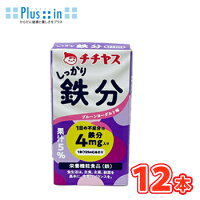 チチヤス しっかり鉄分　125ml×12本【2ケース】紙パック 〔プルーン チー坊 ちちやす〕　あす楽

