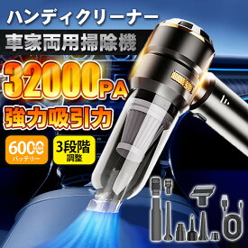 【メーカー希望小売価格12800円→4980円】＼即納／ハンディクリーナー 掃除機 ミニ掃除機 車用掃除機 USB充電式 3段階調整可 強力吸引 コードレス 小型 静音 軽量 卓上クリーナー 家庭用
