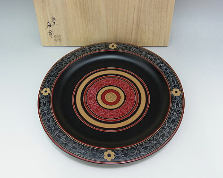 楽天市場】山下甫斎作 山中塗 唐物写し独楽盆 共箱・木箱入り 干菓子盆 