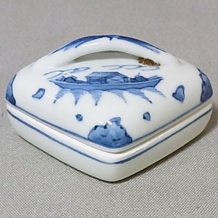楽天市場】橋本喜泉作 染付隅田川香合 : お茶茶道具十菱 