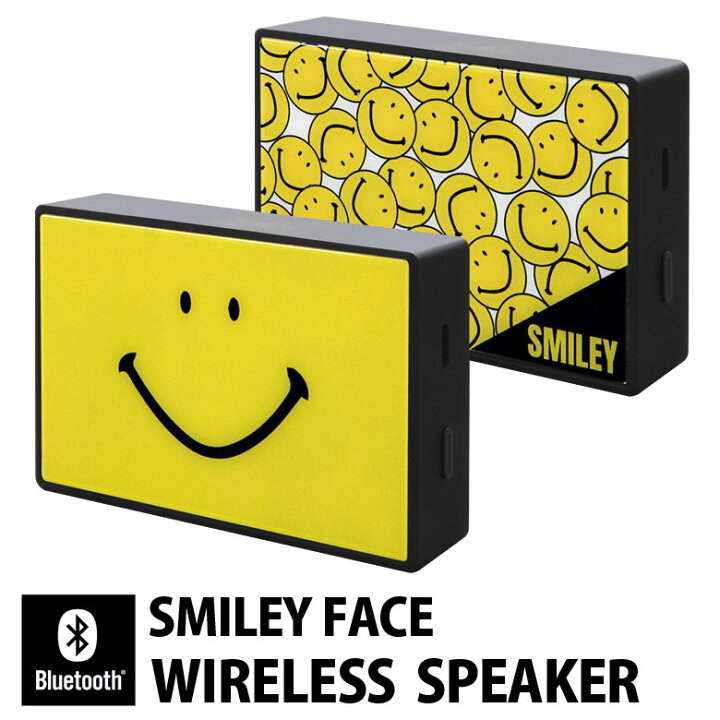 楽天市場 スマイリーフェイス ワイヤレススピーカー Bluetooth 5 0 スマイル キャラクター グッズ Iphone Android Ipod Walkman ブルートゥース コンパクトサイズ おしゃれ ガラス スマホ ワイヤレス かわいい スクエア オーディオ スマートフォン スマポケ