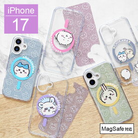 ちいかわ iPhone 17 MagSafe対応 Camera Frame クリアケース ソフトカバー マグネット ケース ハチワレ モモンガ アイフォン iPhone17 キラキラ インナーシート付き アイホン17 アイフォン クリア