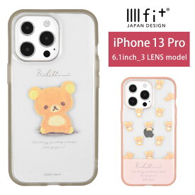 リラックマ IIIIfit Clear iPhone 13 Pro ケース クリア Rilakkuma ピンク ブラウン 茶色 グッズ スマホケース クリアカバー カバー ジャケット かわいい アイホン アイフォン オシャレ iPhone13Pro iPhone13プロ ハードケース