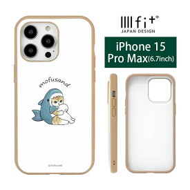 mofusand IIIIfit iPhone 15 Pro Max ケース スマホケース iPhone15 Promax カバー ジャケット ホワイト サメにゃん にゃんこ キャラクター グッズ かわいい アイホン 15 プロmax アイフォン iPhone15 ProMax 6.7インチ ハードケース