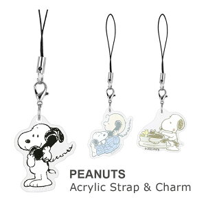 (お買い物マラソン 10%OFFクーポン配布) ピーナッツ モバイル アクリルストラップ アクリルチャーム 携帯ストラップ スマホ ストラップ ファスナーチャーム かわいい キャラクター 雑貨 ピ