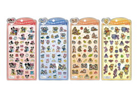 クラックス うるちゅるポップシール POPSEAL ディズニー ミッキー＆ミニー ドナルド＆デイジー チップ＆デール くまのプーさん 立体 ぷっくり Disney