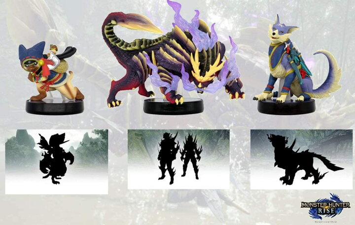 楽天市場】amiibo モンスターハンターライズ 3種類セット マガイマガド amiibo マガイマガドオトモガルクオトモアイルー3体セット