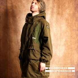 《SALE価格30%OFF》【WILDERNESS EXPERIENCE】MONSTER OVER COAT 831107/全3色 ユニセックス アウター コート モッズコート 無地 ワンポイント モンスターコート カーキ ブラック ブラウン ウィルダネスエクスペリエンス