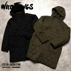 《SALE価格30%OFF》【WILD THINGS】QUILT BODY PADDING COAT WT21227SK/全2色 メンズ アウター コート 無地 カーキ ブラック ギフト プレゼント 55447700 ワイルドシングス